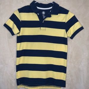 J. Khaki Striped Polo